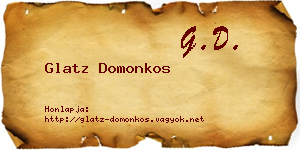 Glatz Domonkos névjegykártya